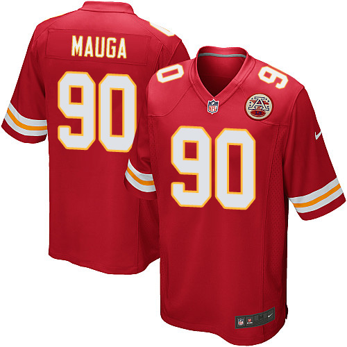 Men's Game Josh Mauga Nike Jersey Red Home - #90 NFL Kansas City Chiefs